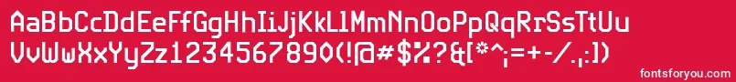 ExpoCond Font – White Fonts on Red Background