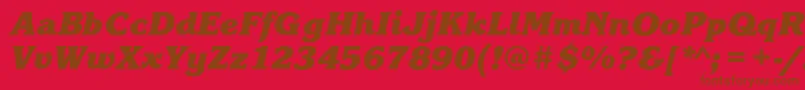 More about KorinnablackcBolditalic Font KorinnablackcBolditalic Font – Brown Fonts on Red Background