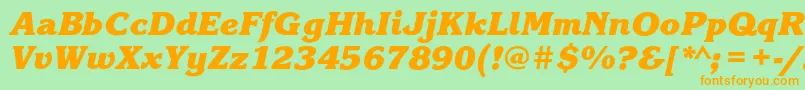 More about KorinnablackcBolditalic Font KorinnablackcBolditalic Font – Orange Fonts on Green Background