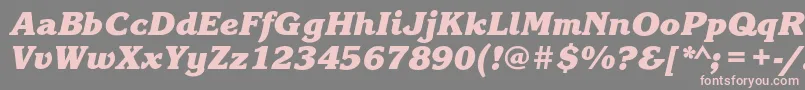 KorinnablackcBolditalic Font – Pink Fonts on Gray Background