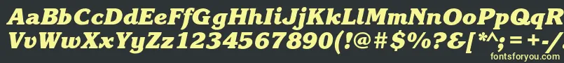 KorinnablackcBolditalic Font – Yellow Fonts on Black Background