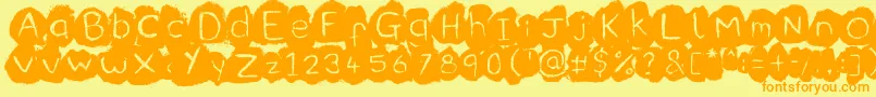 Coffee Font – Orange Fonts on Yellow Background