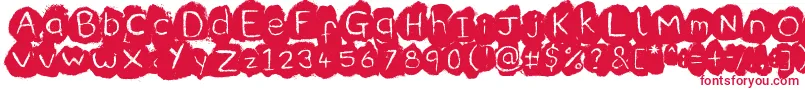 Coffee Font – Red Fonts on White Background