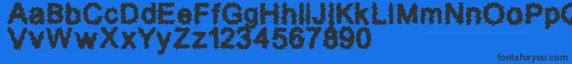 Splatz2 Font – Black Fonts on Blue Background