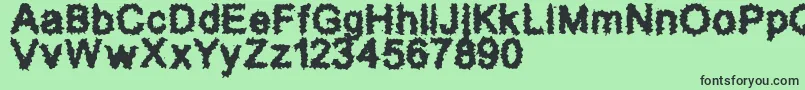 フォントSplatz2 – 緑の背景に黒い文字