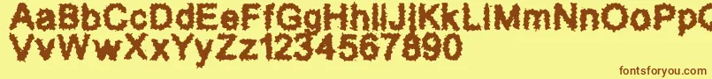 Splatz2-fontti – ruskeat fontit keltaisella taustalla