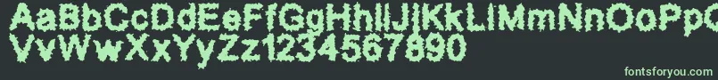 Splatz2-fontti – vihreät fontit mustalla taustalla