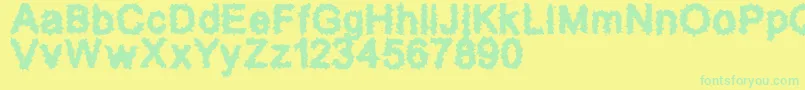 Splatz2 Font – Green Fonts on Yellow Background