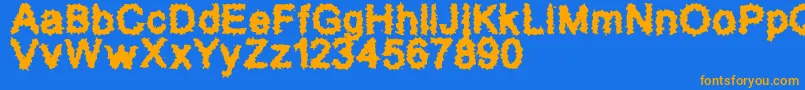 Splatz2 Font – Orange Fonts on Blue Background