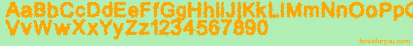 Czcionka Splatz2 – pomarańczowe czcionki na zielonym tle