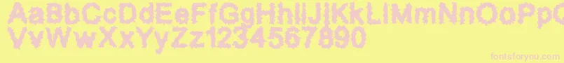 Splatz2 Font – Pink Fonts on Yellow Background