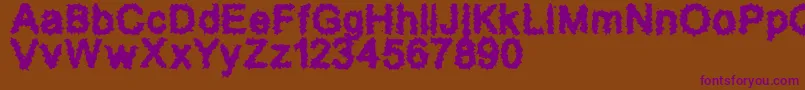 Splatz2 Font – Purple Fonts on Brown Background