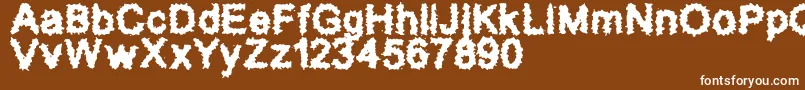 Шрифт Splatz2 – белые шрифты на коричневом фоне