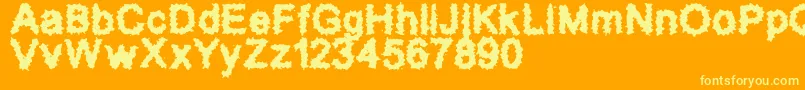 Splatz2 Font – Yellow Fonts on Orange Background