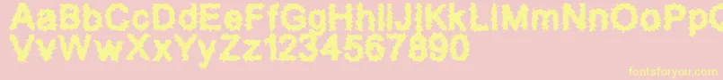 Splatz2 Font – Yellow Fonts on Pink Background