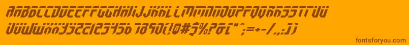 Fedyralv2ei Font – Brown Fonts on Orange Background