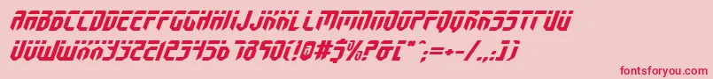 フォントFedyralv2ei – ピンクの背景に赤い文字