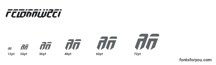 Размеры шрифта Fedyralv2ei