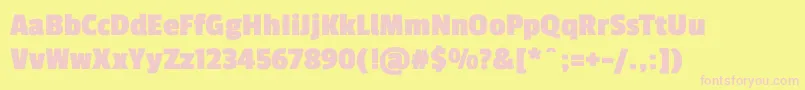PassiononeBold Font – Pink Fonts on Yellow Background