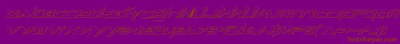 Xephsi-Schriftart – Braune Schriften auf violettem Hintergrund