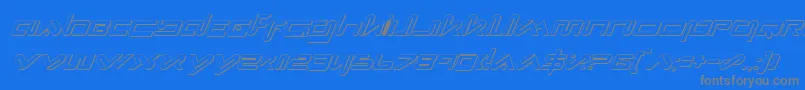 フォントXephsi – 青い背景に灰色の文字