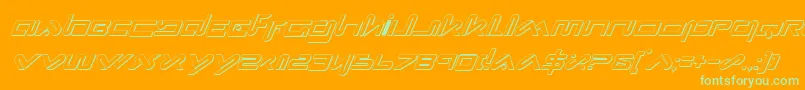 Xephsi Font – Green Fonts on Orange Background