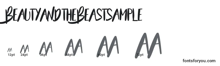 Размеры шрифта BeautyAndTheBeastSample (110747)