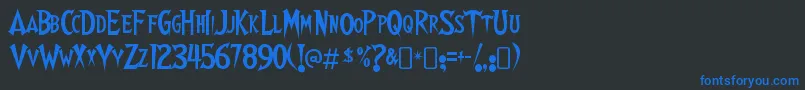 WalshesRegular Font – Blue Fonts on Black Background
