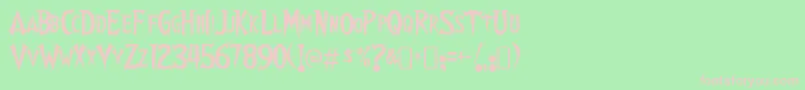 WalshesRegular Font – Pink Fonts on Green Background