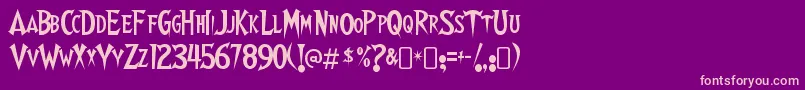 WalshesRegular Font – Pink Fonts on Purple Background