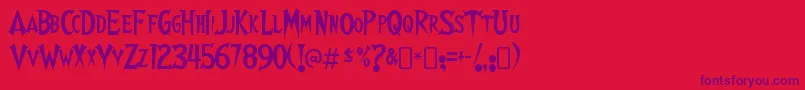 WalshesRegular Font – Purple Fonts on Red Background