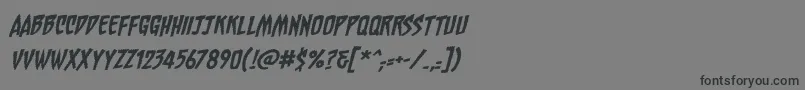 ChainsawzbbItal Font – Black Fonts on Gray Background