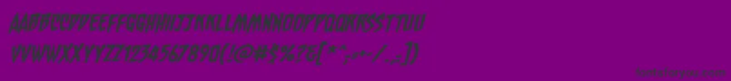 ChainsawzbbItal Font – Black Fonts on Purple Background