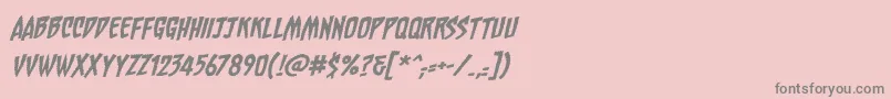 ChainsawzbbItal Font – Gray Fonts on Pink Background