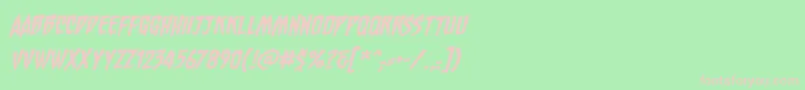 ChainsawzbbItal Font – Pink Fonts on Green Background