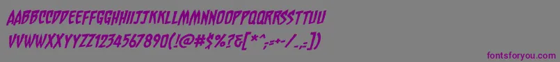 ChainsawzbbItal Font – Purple Fonts on Gray Background