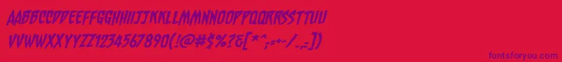 fuente ChainsawzbbItal – Fuentes Moradas Sobre Fondo Rojo