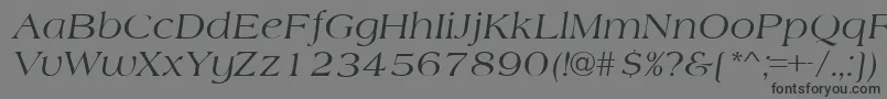 フォントAmherstItalic – 黒い文字の灰色の背景