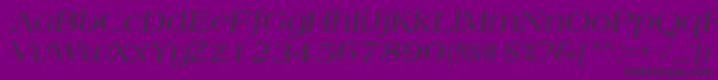 AmherstItalic Font – Black Fonts on Purple Background