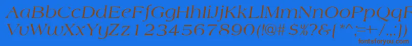 Шрифт AmherstItalic – коричневые шрифты на синем фоне