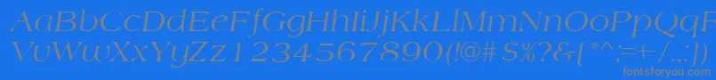 fuente AmherstItalic – Fuentes Grises Sobre Fondo Azul