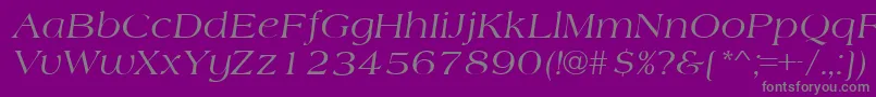 AmherstItalic Font – Gray Fonts on Purple Background
