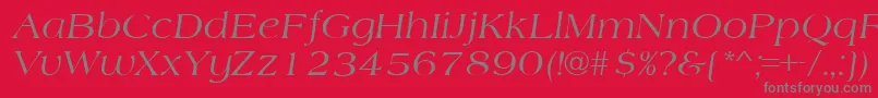 AmherstItalic Font – Gray Fonts on Red Background