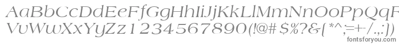 フォントAmherstItalic – 灰色のフォント