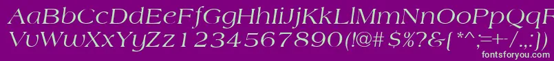 AmherstItalic Font – Green Fonts on Purple Background