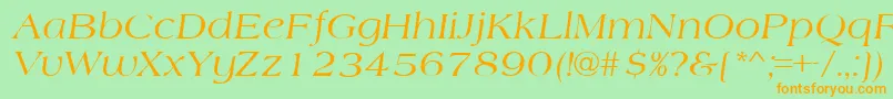 AmherstItalic Font – Orange Fonts on Green Background