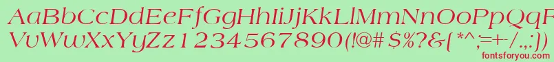 AmherstItalic Font – Red Fonts on Green Background