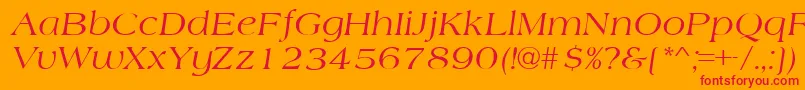 AmherstItalic Font – Red Fonts on Orange Background