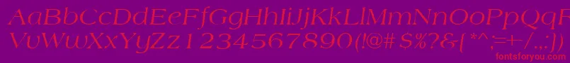 More about AmherstItalic Font AmherstItalic Font – Red Fonts on Purple Background