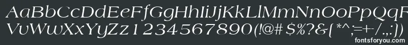 AmherstItalic Font – White Fonts on Black Background